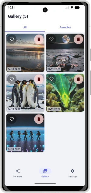AI Offline Image — gallery screen